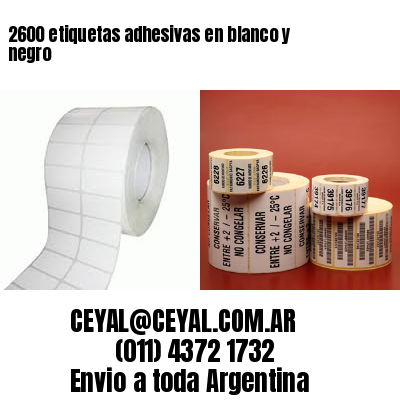 2600 etiquetas adhesivas en blanco y negro