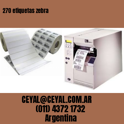 270 etiquetas zebra