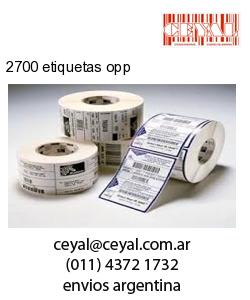 2700 etiquetas opp