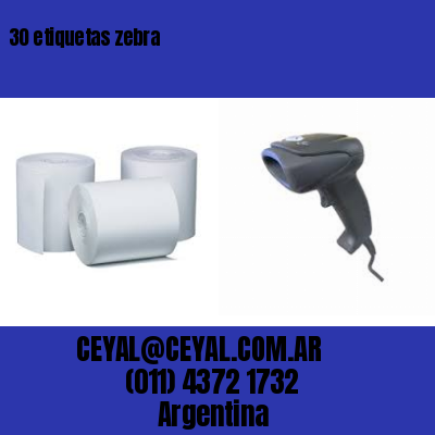 30 etiquetas zebra