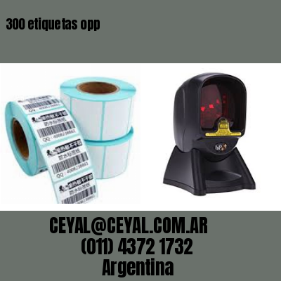 300 etiquetas opp