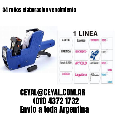 34 rollos elaboracion vencimiento