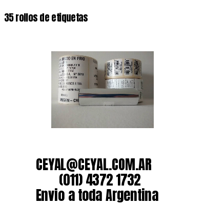 35 rollos de etiquetas