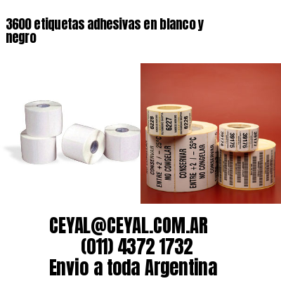 3600 etiquetas adhesivas en blanco y negro