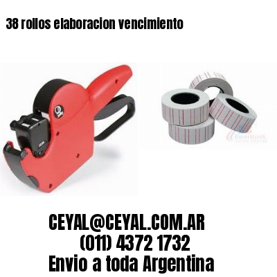 38 rollos elaboracion vencimiento