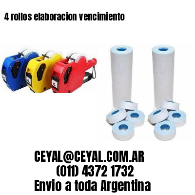 4 rollos elaboracion vencimiento
