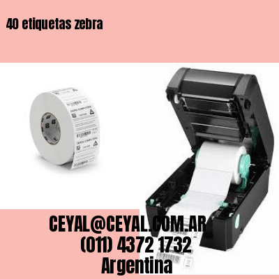 40 etiquetas zebra