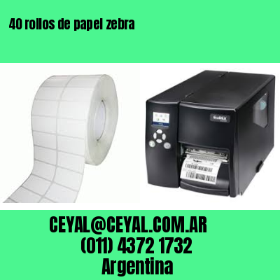 40 rollos de papel zebra