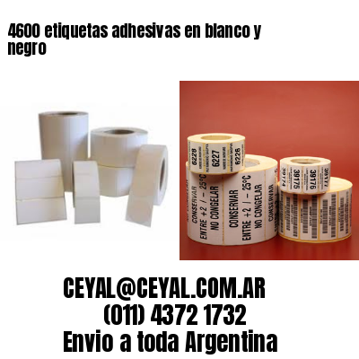 4600 etiquetas adhesivas en blanco y negro