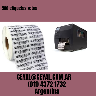 500 etiquetas zebra