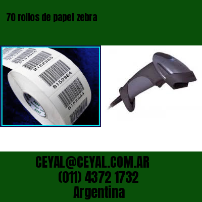 70 rollos de papel zebra