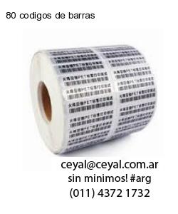 80 codigos de barras