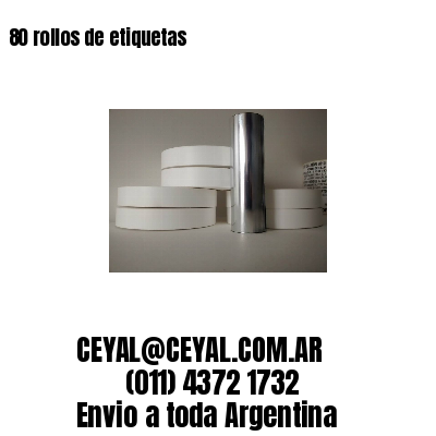 80 rollos de etiquetas