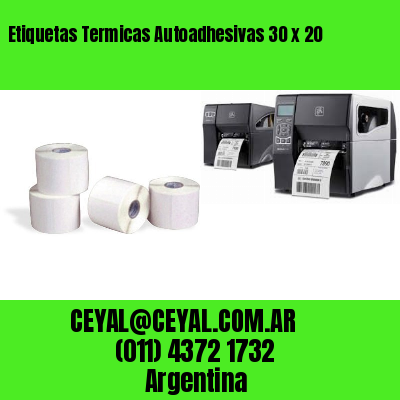 Etiquetas Termicas Autoadhesivas 30 x 20