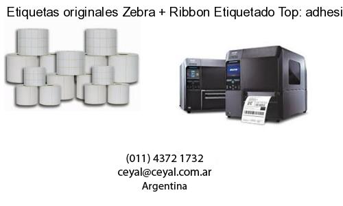 Etiquetas originales Zebra   Ribbon Etiquetado Top: adhesivo   ribbo