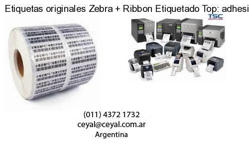 Etiquetas originales Zebra   Ribbon Etiquetado Top: adhesivo   ribbo
