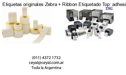 Etiquetas originales Zebra   Ribbon Etiquetado Top: adhesivo   ribbo