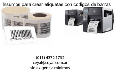 Insumos para crear etiquetas con codigos de barras