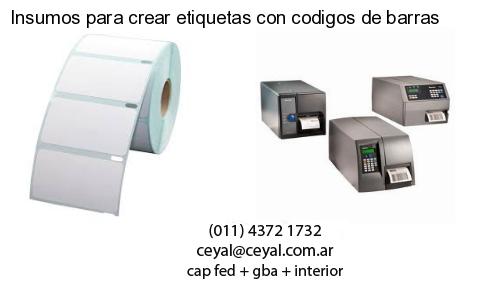 Insumos para crear etiquetas con codigos de barras