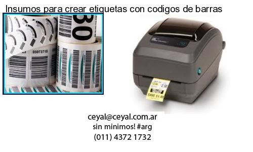 Insumos para crear etiquetas con codigos de barras