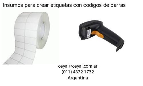 Insumos para crear etiquetas con codigos de barras