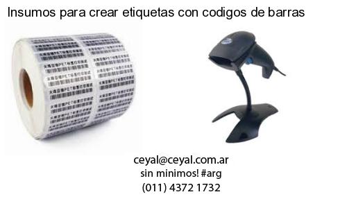 Insumos para crear etiquetas con codigos de barras