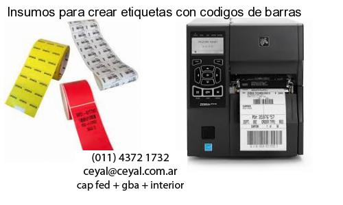 Insumos para crear etiquetas con codigos de barras