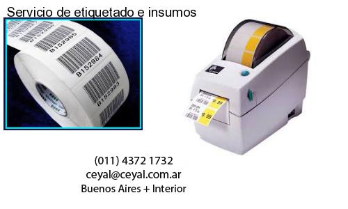 Servicio de etiquetado e insumos