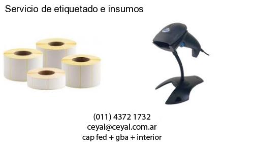 Servicio de etiquetado e insumos