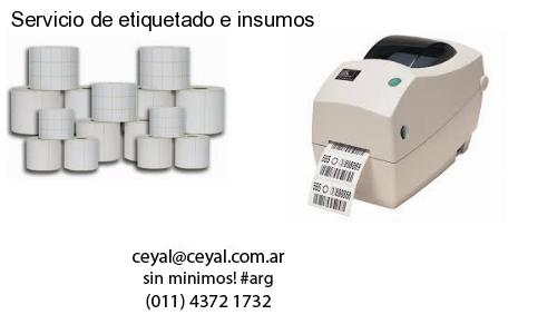 Servicio de etiquetado e insumos