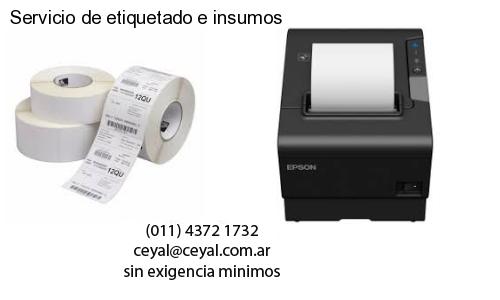 Servicio de etiquetado e insumos