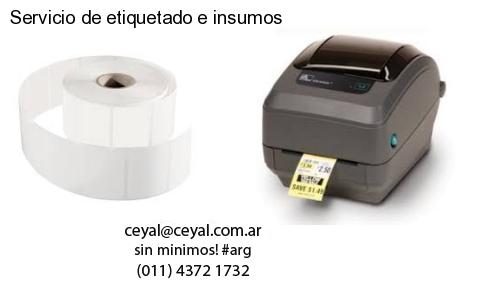 Servicio de etiquetado e insumos