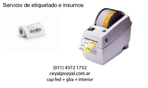 Servicio de etiquetado e insumos