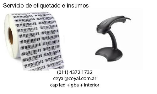 Servicio de etiquetado e insumos