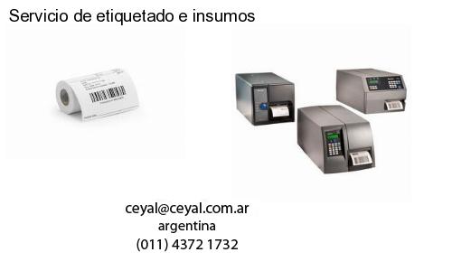 Servicio de etiquetado e insumos