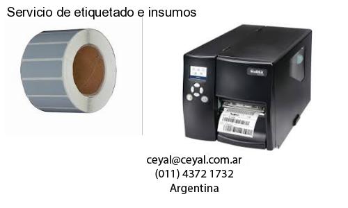 Servicio de etiquetado e insumos