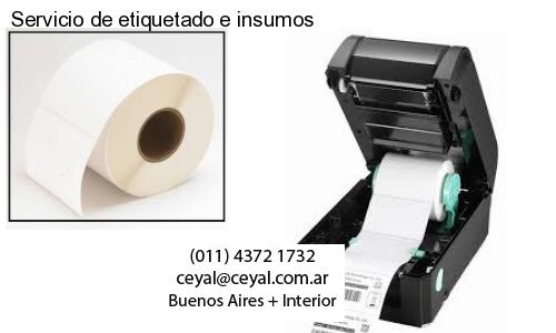 Servicio de etiquetado e insumos
