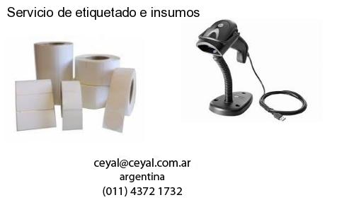 Servicio de etiquetado e insumos