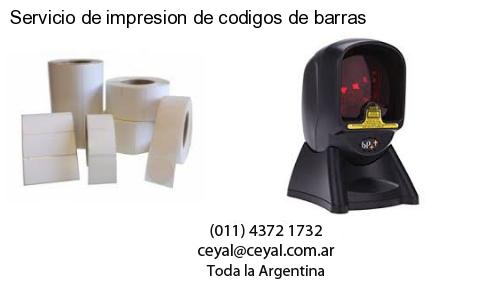 Servicio de impresion de codigos de barras