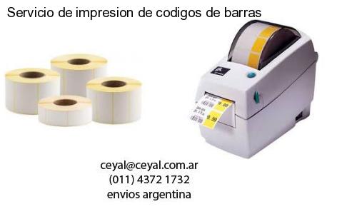 Servicio de impresion de codigos de barras
