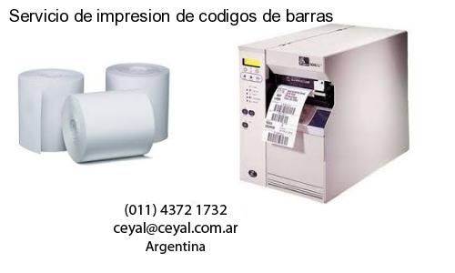 Servicio de impresion de codigos de barras