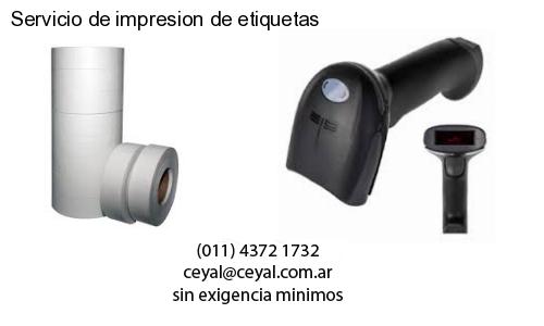 Servicio de impresion de etiquetas