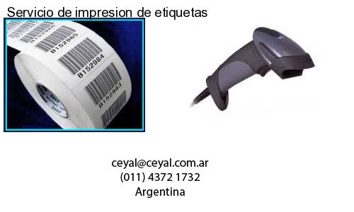 Servicio de impresion de etiquetas