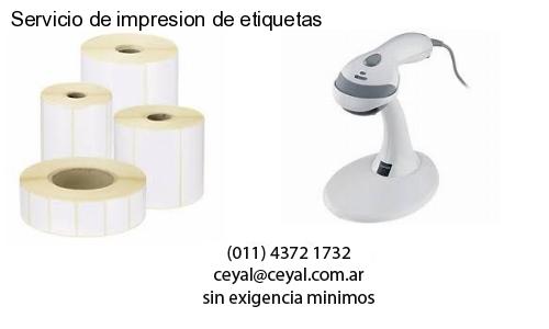 Servicio de impresion de etiquetas