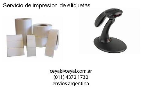 Servicio de impresion de etiquetas