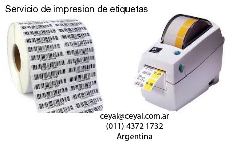 Servicio de impresion de etiquetas