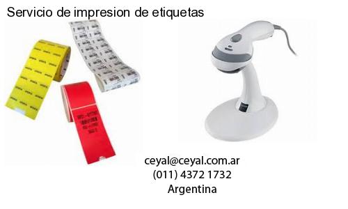 Servicio de impresion de etiquetas