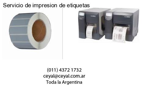 Servicio de impresion de etiquetas