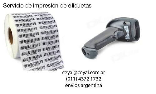 Servicio de impresion de etiquetas