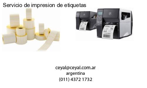 Servicio de impresion de etiquetas